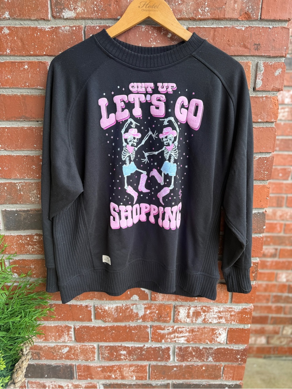 Simply Southern Black Ribbed Crewneck Sweatshirt Get Up Let’s Go Shopping